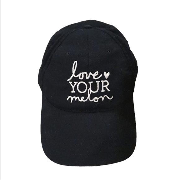 Love Your Melon Hat Black Embroidered Logo One Size adjustable back strap Sporty - Picture 1 of 3